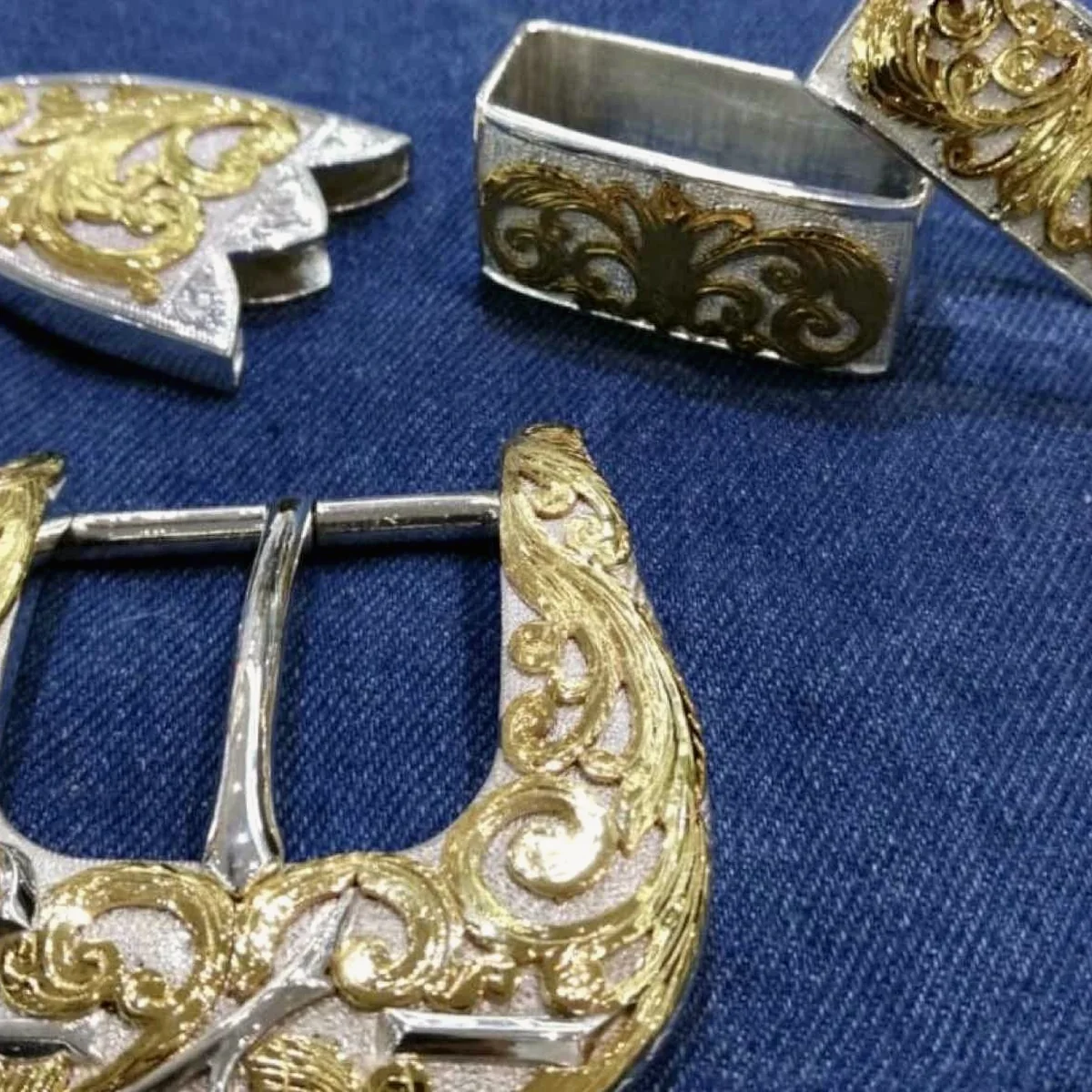 Ornate gold-toned custom components